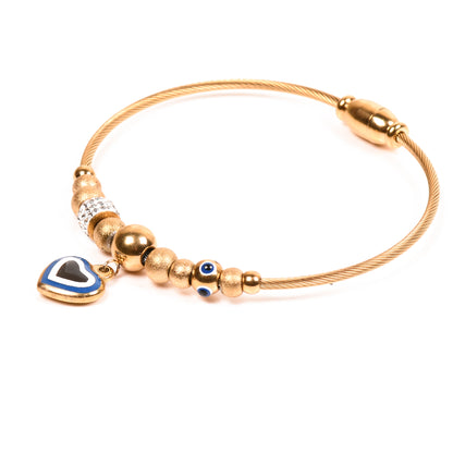 Ornapp Beautiful Blue Heart Bracelet |Decorative Bracelet| Gift for women and girls|