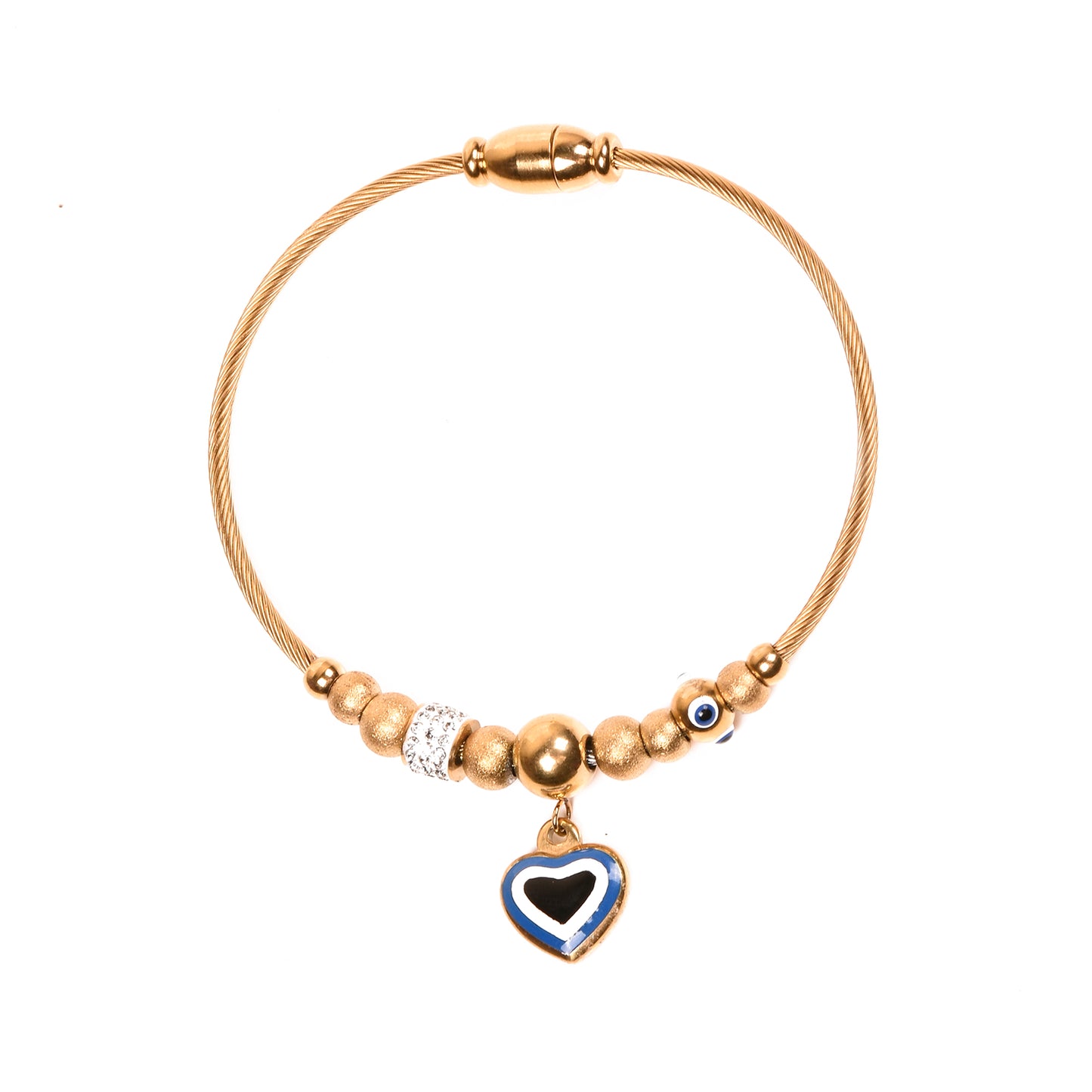 Ornapp Beautiful Blue Heart Bracelet |Decorative Bracelet| Gift for women and girls|