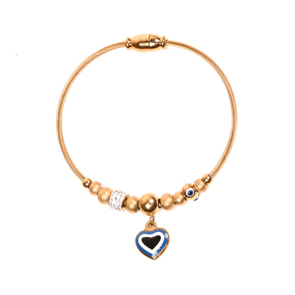 Ornapp Beautiful Blue Heart Bracelet |Decorative Bracelet| Gift for women and girls|