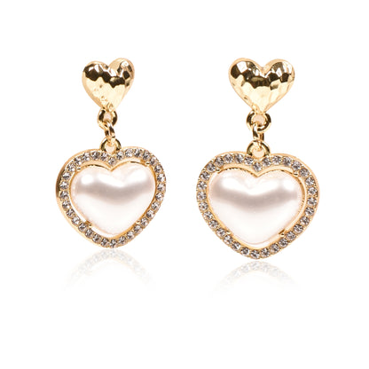 Ornapp Exclusive Heart Earrings with American Diamond studded| Special earrings| Gen z design|