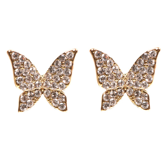 Ornapp Butterfly Earrings with American Diamond studded | Modern earrings| College wear| Beautiful earrings|
