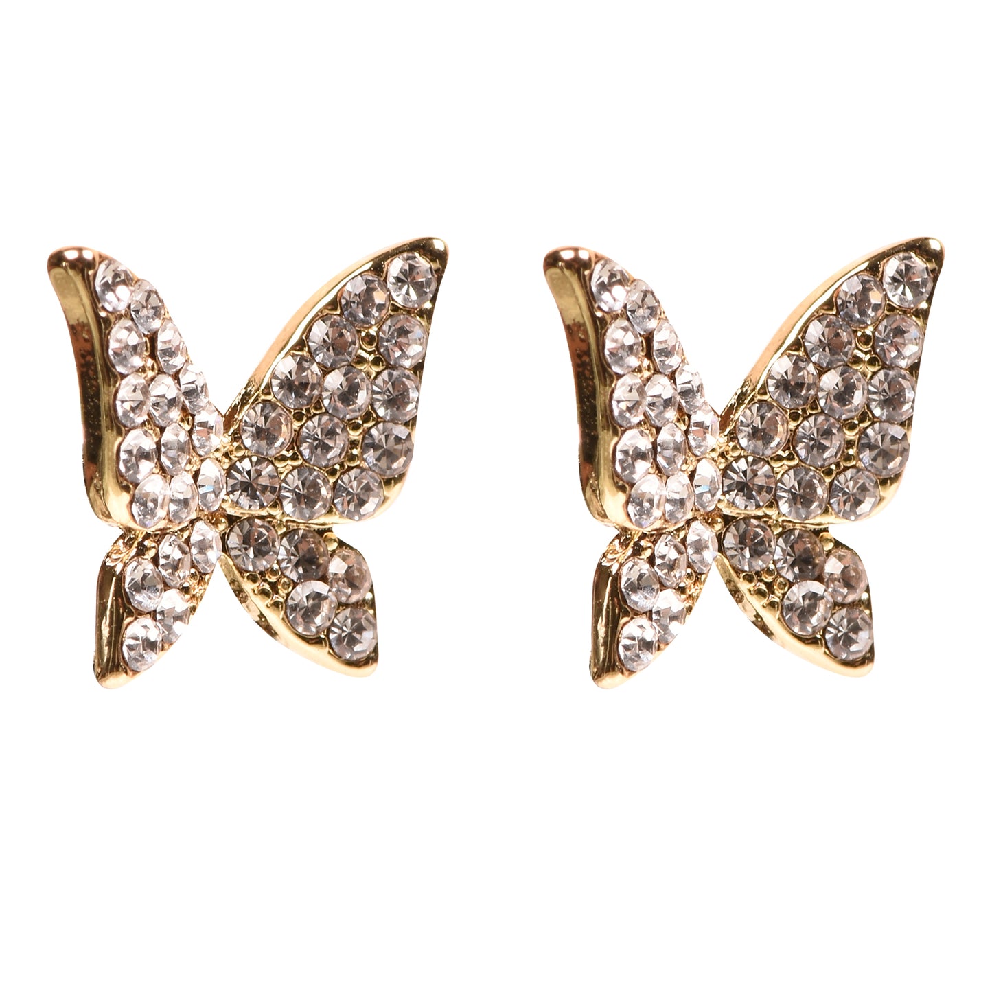 Ornapp Butterfly Earrings with American Diamond studded | Modern earrings| College wear| Beautiful earrings|