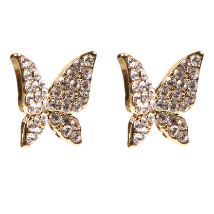 Ornapp Butterfly Earrings with American Diamond studded | Modern earrings| College wear| Beautiful earrings|