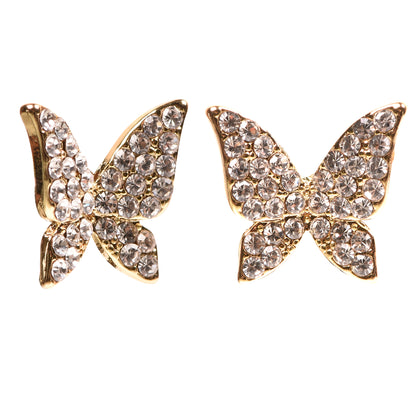 Ornapp Butterfly Earrings with American Diamond studded | Modern earrings| College wear| Beautiful earrings|